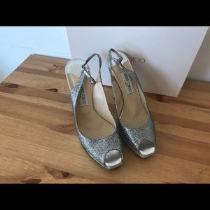 Jimmy Choo CLUE high heel peep toe platform sandal